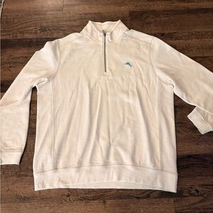 Tommy Bahama Cream Zip-Up Sweater
